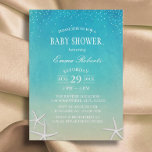 Invitación Colores de agua elegantes de Baby Shower Beach Sta<br><div class="desc">Baby Shower Beach Starfish Elegante Invitaciones Acuáticas.</div>