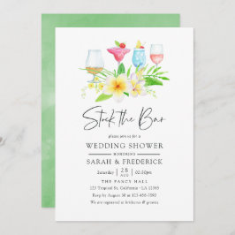 Invitación Colores de agua tropicales exóticos Floral Stock d