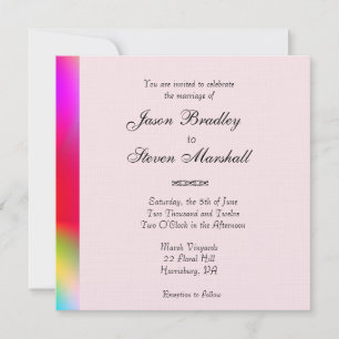 Invitación Colores de arcoiris Boda gay