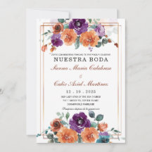 Colores de boda morado y salvado