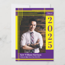 Colores de color morado amarillo en la graduación