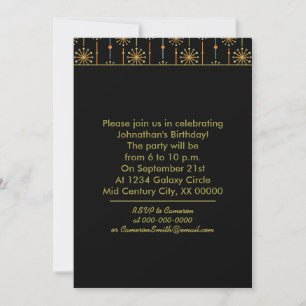Invitación Colores de Personalizado de franja estelar de medi