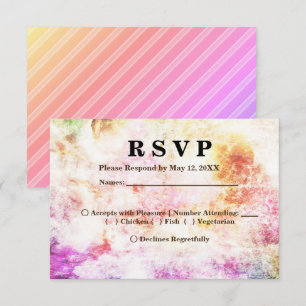 Invitación Colores de primavera en el menú Resumen y franjas 