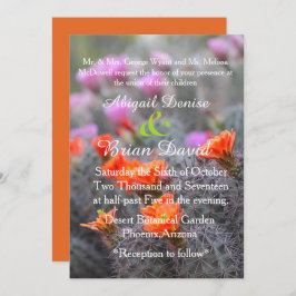 Invitación Colores del fondo naranja del desierto