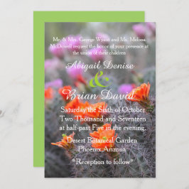 Invitación Colores del fondo verde del desierto