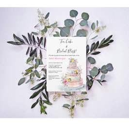 Invitación Colores Pastel Flores Té de novia de varios nivele