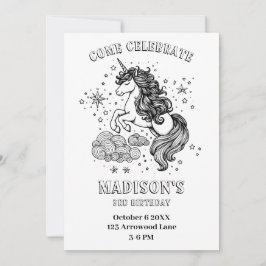 Invitación Colores personalizados de Fiesta de cumpleaños de