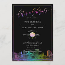 Colores PixDezines NYC Skyline/Rainbow