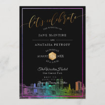 Colores PixDezines NYC Skyline/Rainbow