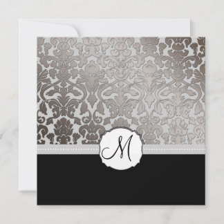 Invitación Colores PixDezines Platinum Damask/DIY
