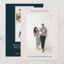 Invitación Colores simples| Fotografía múltiple vertical rosa