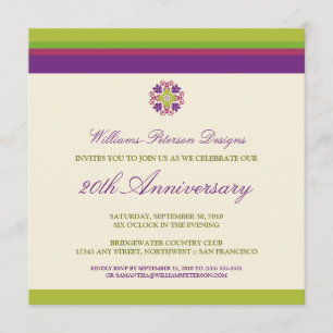 Invitación Colorful Bands Corporate Event Invitation (lime)