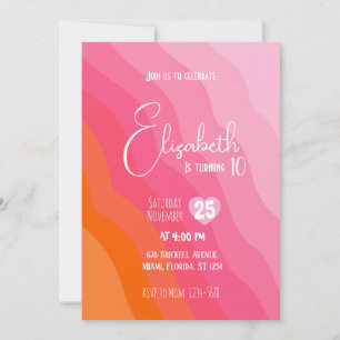 Invitación Colorful Birthday Invitation for Girls