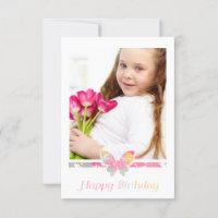 Colorful Butterfly Happy Birthday Quote Script