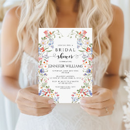 Invitación Colorful Chic Wildflower Wreath Bridal Shower