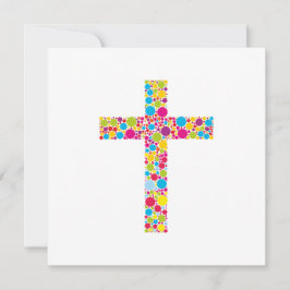 Invitación Colorful Christian Cross