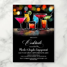 Invitación Colorful Cocktails Engagement Party