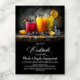 Invitación Colorful Cocktails Engagement Party