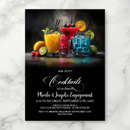 Invitación Colorful Cocktails Engagement Party
