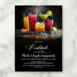 Invitación Colorful Cocktails Engagement Party