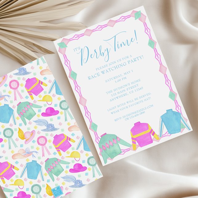 Invitación Colorful Derby Jerseys y Gorras Fiesta (Subido por el creador)