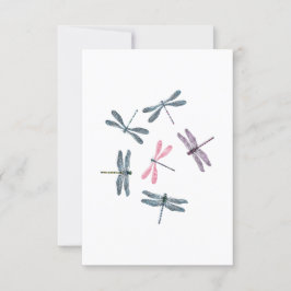 Invitación Colorful Dragonflies