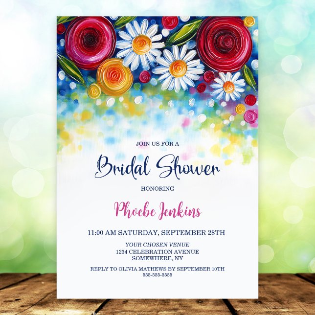 Invitación Colorful Floral Bridal Shower (Subido por el creador)
