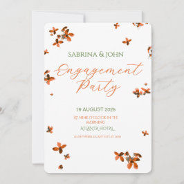 Invitación Colorful Floral Watercolor Engagement Party