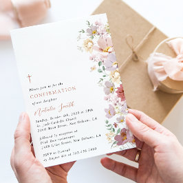 Invitación Colorful Flowers, Wildflowers, Boho, Confirmation