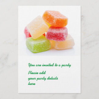 Invitación Colorful gummy square sweets