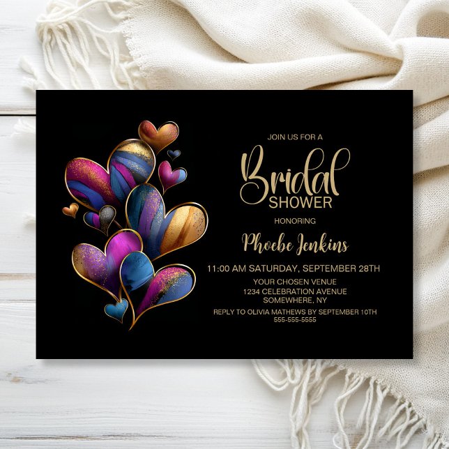 Invitación Colorful Hearts Bridal Shower (Subido por el creador)