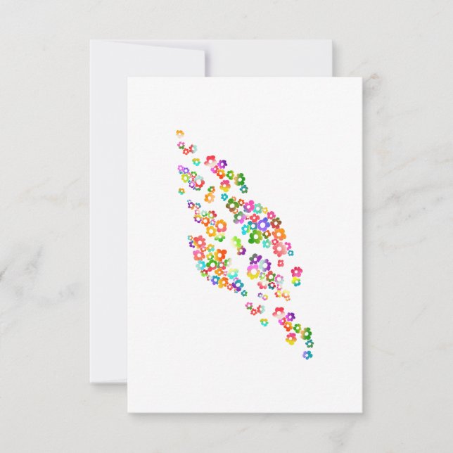 Invitación Colorful Peony Flowers (Anverso)