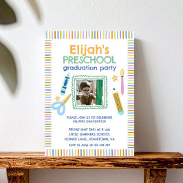 Invitación Colorful Preschool Graduation Party Invitation