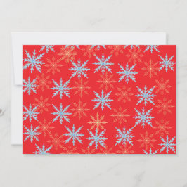 Invitación Colorful Snowflake Pattern Christmas Party Invitat