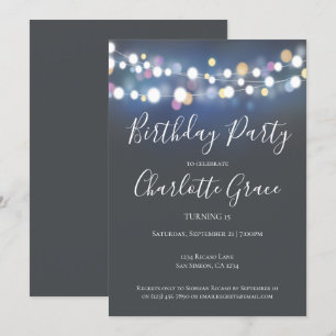 Invitación Colorful String Lights