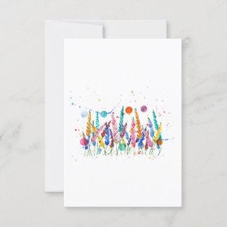 Invitación Colorful Watercolor Flowers