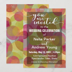 Invitación Colorful Whimsical Wedding   White You are Invited