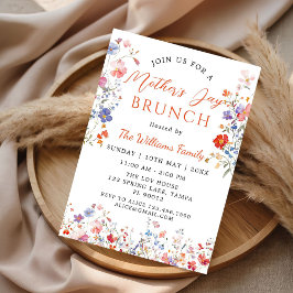Invitación Colorful Wildflower Mother's Day Brunch Invitation