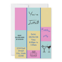 Invitación colorida