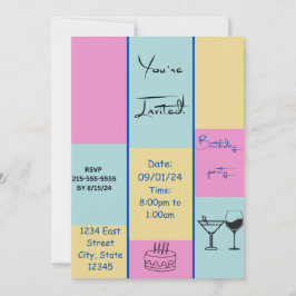 Invitación colorida