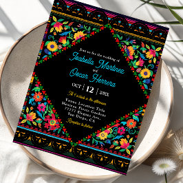 Invitación colorida a una boda en México