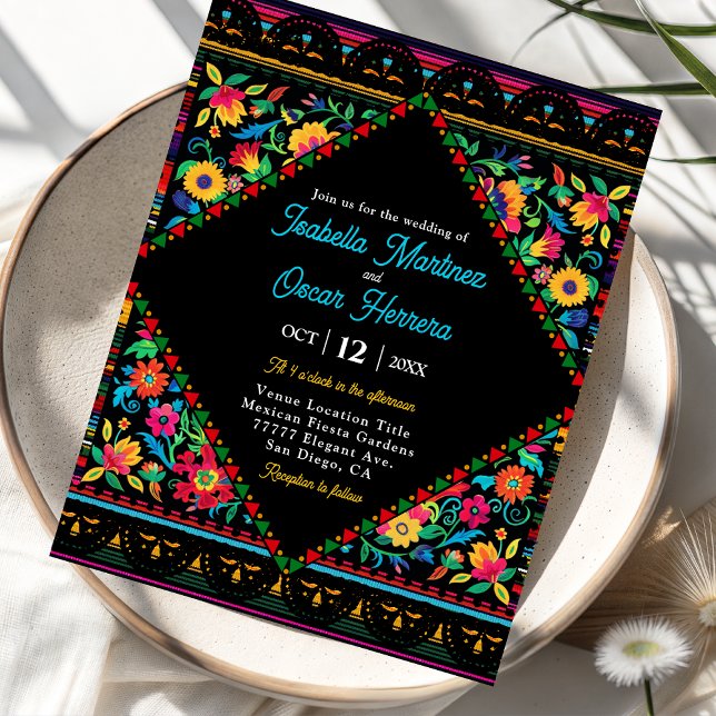 Invitación colorida a una boda en México (Subido por el creador)