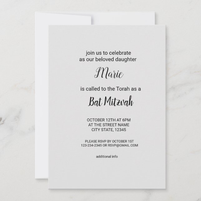 Invitación Colorida acuarela agrega tu nombre texto editable (Anverso)