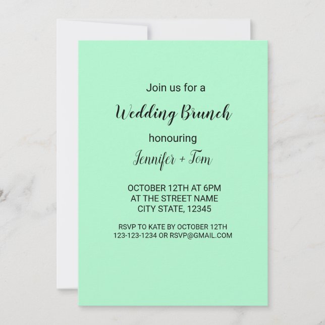 Invitación Colorida acuarela agrega tu nombre texto editable (Anverso)