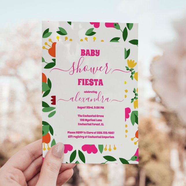 Invitación Colorida acuarela Floral Fiesta Baby Shower (Subido por el creador)