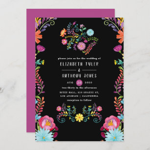 Invitaciones Flores Mexicanas Del Arte 