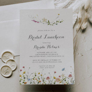 Invitación Colorida Dainty Wild Bridal Luncheon Bridal Shower
