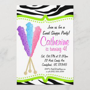 Invitación colorida de la fiesta de cumpleaños del