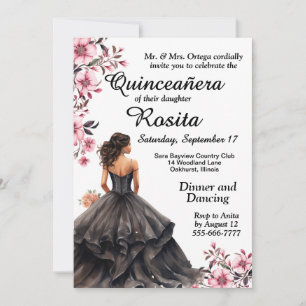 Invitación colorida de Quinceañera
