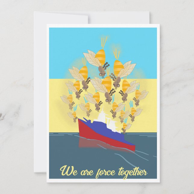 Invitación colorida del "amarillo azul" de Ucrania (Anverso)